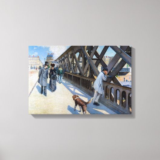 Gustave Caillebotte - Le Pont de l'Europe Canvas Afdruk (Voorkant)