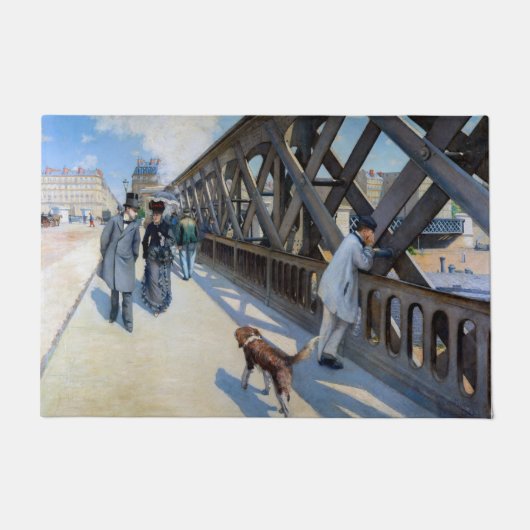 Gustave Caillebotte - Le Pont de l'Europe Deurmat (Voorkant)