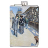 Gustave Caillebotte - Le Pont de l'Europe Heupfles (Voorkant)