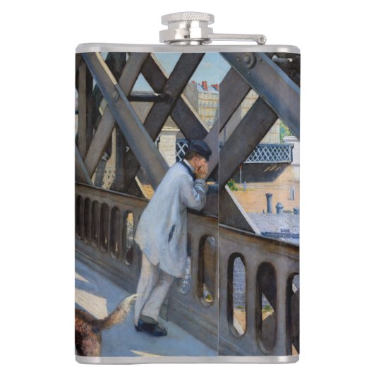 Gustave Caillebotte - Le Pont de l'Europe Heupfles (Achterkant)