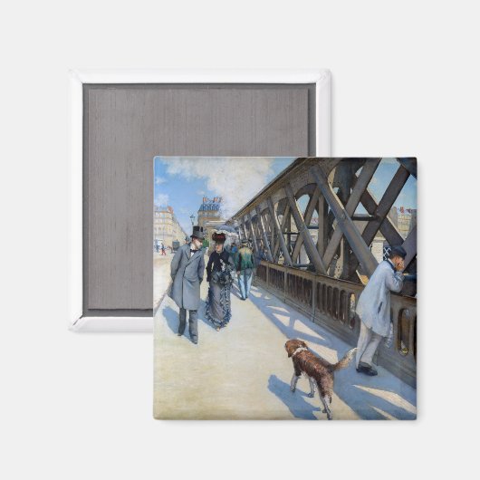 Gustave Caillebotte - Le Pont de l'Europe Magneet (Voorkant / Achterkant)