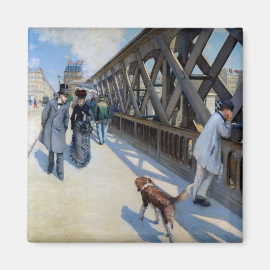 Gustave Caillebotte - Le Pont de l'Europe Magneet (Voorkant)