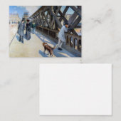 Gustave Caillebotte - Le Pont de l'Europe Notitiekaartje (Voorkant / Achterkant)