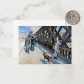 Gustave Caillebotte - Le Pont de l'Europe Notitiekaartje (Voorkant / Achterkant in situ)