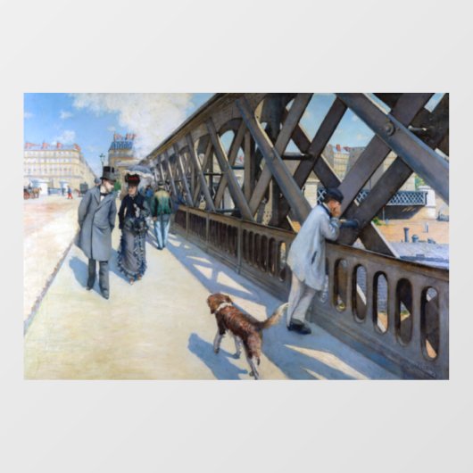 Gustave Caillebotte - Le Pont de l'Europe Raamsticker (Vel)