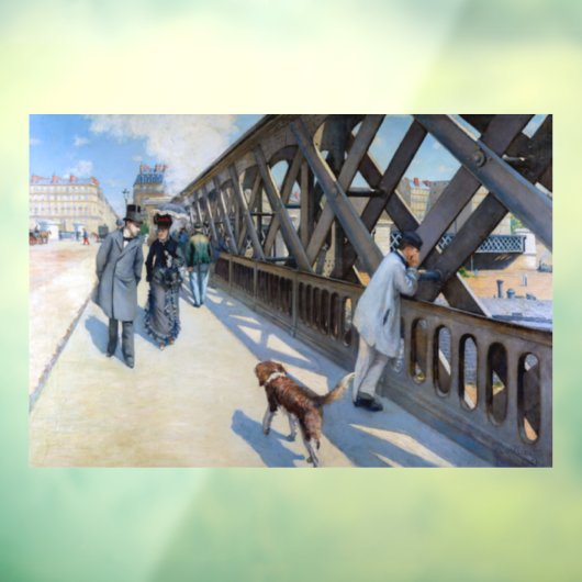 Gustave Caillebotte - Le Pont de l'Europe Raamsticker (Vel 3)