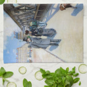 Gustave Caillebotte - Le Pont de l'Europe Theedoek (Gevouwen)