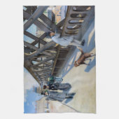 Gustave Caillebotte - Le Pont de l'Europe Theedoek (Verticaal)