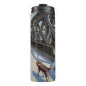 Gustave Caillebotte - Le Pont de l'Europe Thermosbeker (Voorkant)