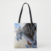 Gustave Caillebotte - Le Pont de l'Europe Tote Bag (Voorkant)