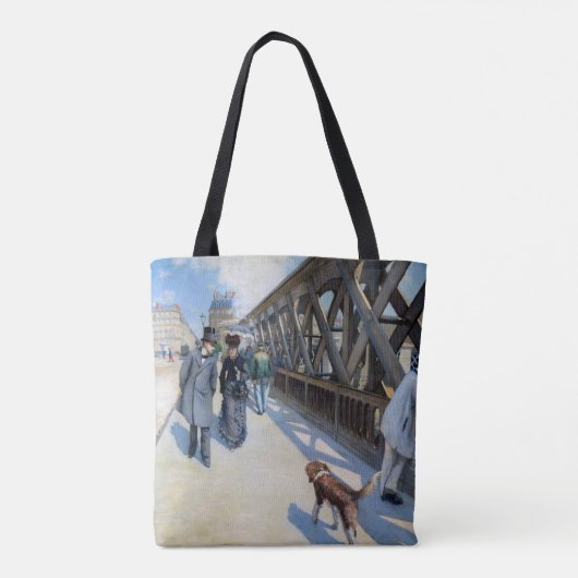 Gustave Caillebotte - Le Pont de l'Europe Tote Bag (Achterkant)
