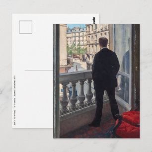 Gustave Caillebotte - Man bij het raam Briefkaart