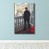 Gustave Caillebotte - Man bij het raam Canvas Afdruk (Insitu (Houten vloer))
