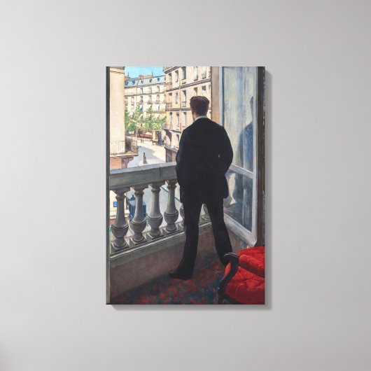 Gustave Caillebotte - Man bij het raam Canvas Afdruk (Voorkant)