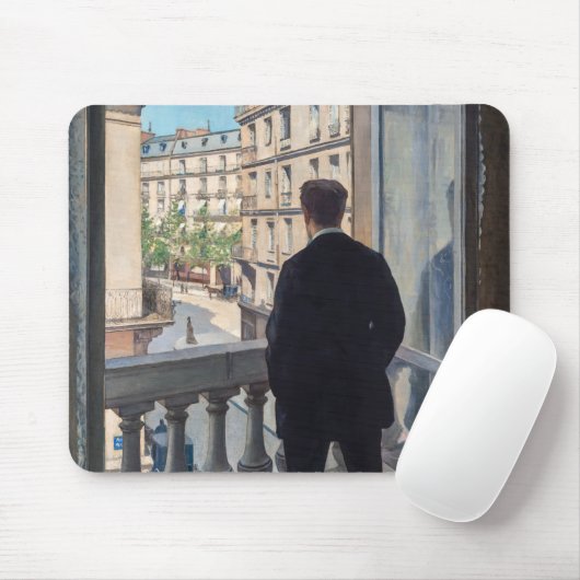 Gustave Caillebotte - Man bij het raam Muismat (Met muis)