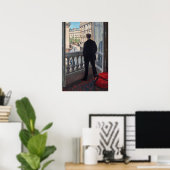 Gustave Caillebotte - Man bij het raam Poster (Thuiskantoor)
