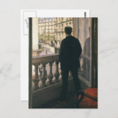 GUSTAVE CAILLEBOTTE - Man bij het venster 1875 Briefkaart (Voorkant / Achterkant)