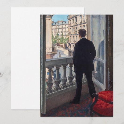 Gustave Caillebotte - Man bij het Venster Bedankkaart (Voorkant / Achterkant)