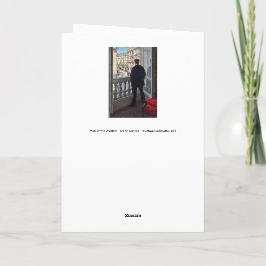 Gustave Caillebotte - Man bij het Venster Kaart (Achterkant)