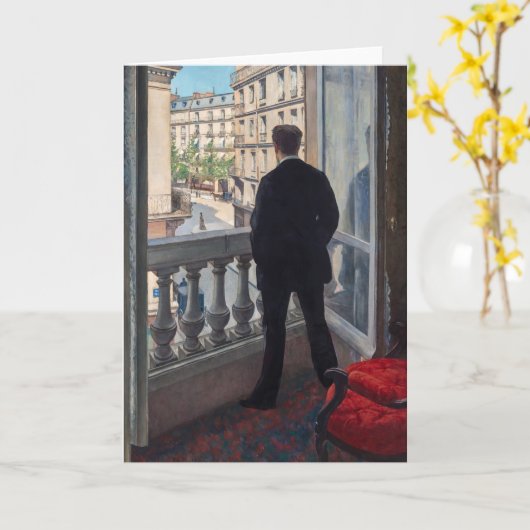 Gustave Caillebotte - Man bij het Venster Kaart (Gele Bloem)