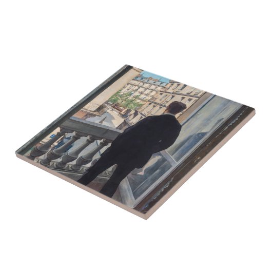 Gustave Caillebotte - Man bij het Venster Tegeltje (Zijkant)