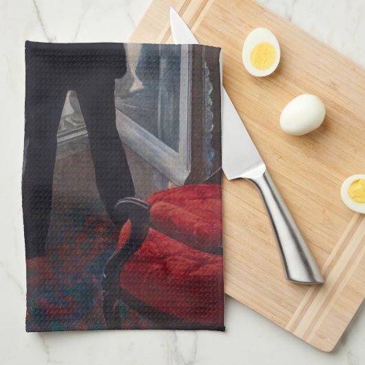 Gustave Caillebotte - Man bij het Venster Theedoek (Quarter Fold)