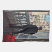 Gustave Caillebotte - Man bij het Venster Theedoek (Horizontaal)