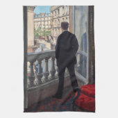 Gustave Caillebotte - Man bij het Venster Theedoek (Verticaal)