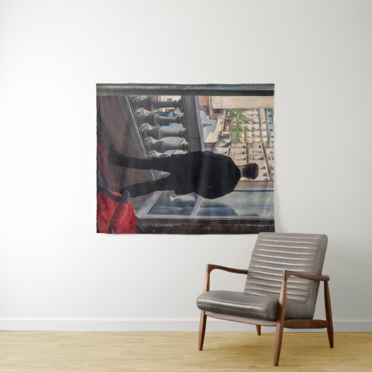Gustave Caillebotte - Man bij het Venster Wandkleed (In Situ (horizontaal))
