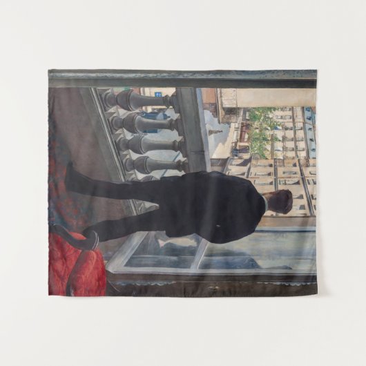 Gustave Caillebotte - Man bij het Venster Wandkleed (Voorkant (horizontaal))
