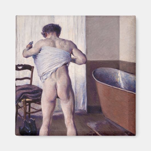 Gustave Caillebotte - Man bij zijn bad Magneet (Voorkant)