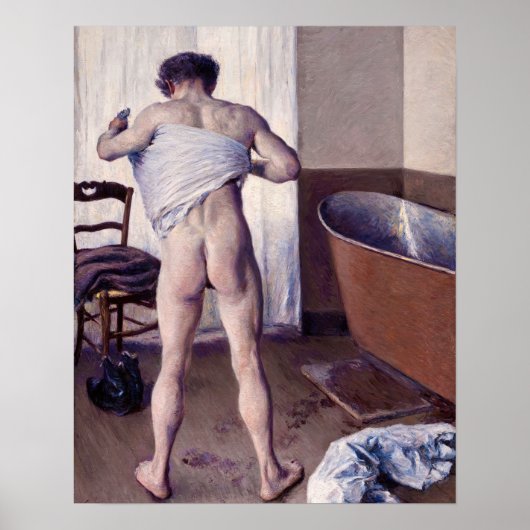 Gustave Caillebotte - Man bij zijn bad Poster (Voorkant)