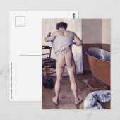 Gustave Caillebotte - Man bij zijn Bath Briefkaart (Voorkant / Achterkant)