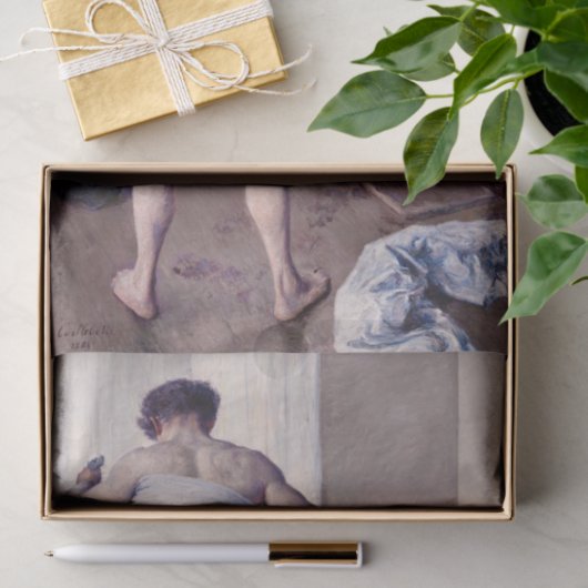 Gustave Caillebotte - Man bij zijn Bath Tissuepapier (Geschenk)
