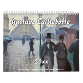 Gustave Caillebotte Masterpieces Selectie Kalender (Hoes)