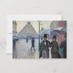 Gustave Caillebotte - Parijse straat; Regenachtige Bedankkaart