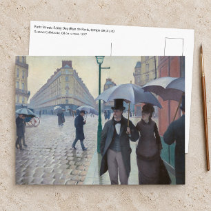 Gustave Caillebotte - Parijse straat; Regenachtige Briefkaart