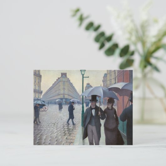 Gustave Caillebotte - Parijse straat; Regenachtige Briefkaart (Staand voorkant)