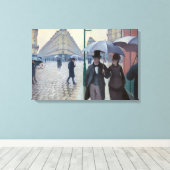 Gustave Caillebotte - Parijse straat; Regenachtige Canvas Afdruk (Insitu (Houten vloer))
