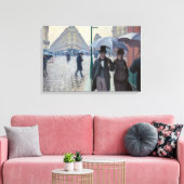 Gustave Caillebotte - Parijse straat; Regenachtige Canvas Afdruk (Insitu (Woonkamer))