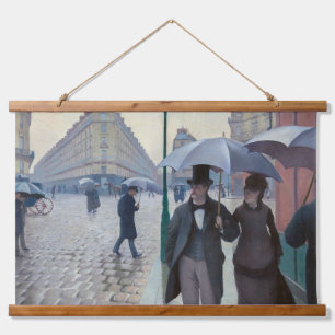 Gustave Caillebotte - Parijse straat; Regenachtige Hangend Wandkleed