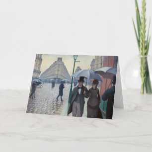 Gustave Caillebotte - Parijse straat; Regenachtige Kaart