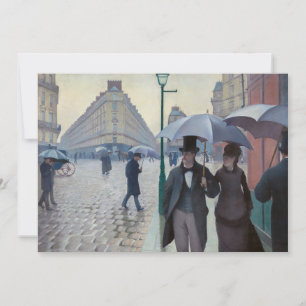 Gustave Caillebotte - Parijse straat; Regenachtige Kaart