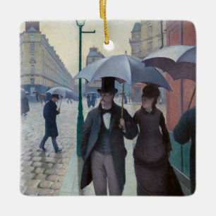 Gustave Caillebotte - Parijse straat; Regenachtige Keramisch Ornament