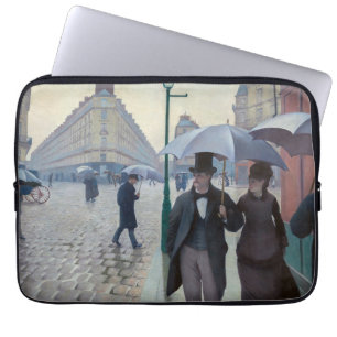 Gustave Caillebotte - Parijse straat; Regenachtige Laptop Sleeve