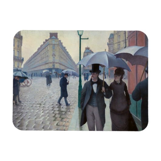 Gustave Caillebotte - Parijse straat; Regenachtige Magneet (Horizontaal)