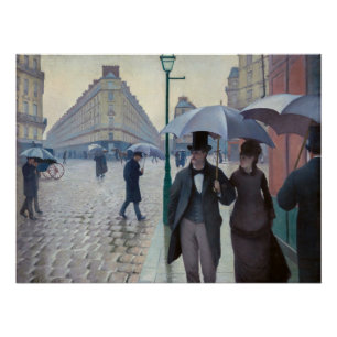 Gustave Caillebotte - Parijse straat; Regenachtige Perfect Poster