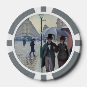 Gustave Caillebotte - Parijse straat; Regenachtige Poker Chips