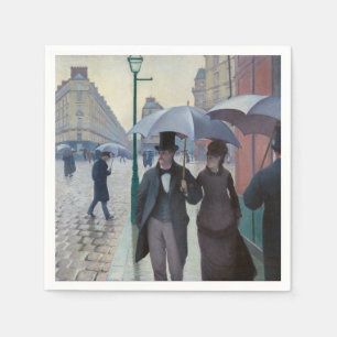 Gustave Caillebotte - Parijse straat; Regenachtige Servet