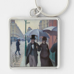 Gustave Caillebotte - Parijse straat; Regenachtige Sleutelhanger